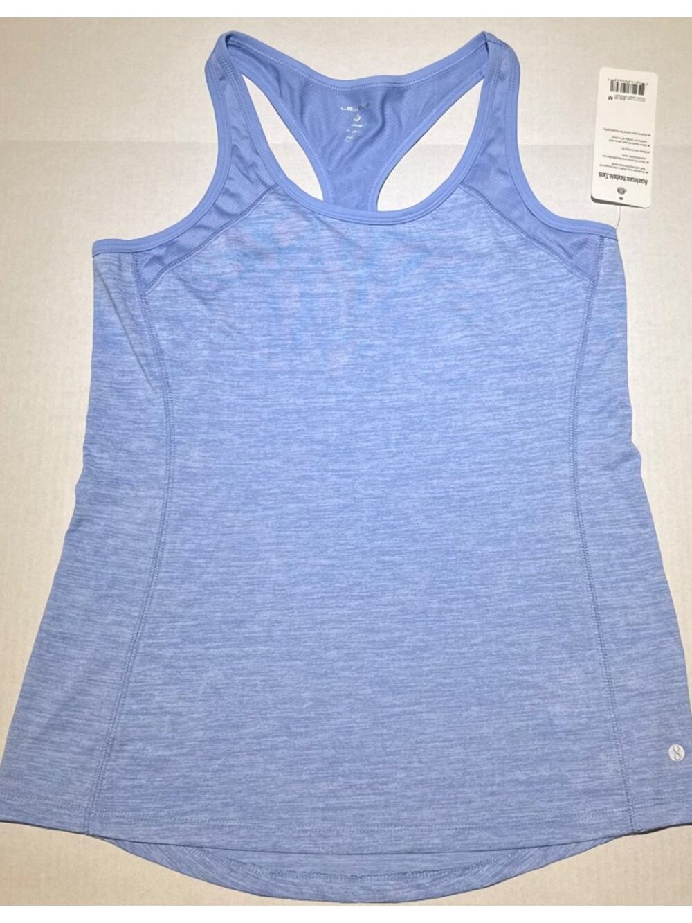 Layer 8 womens M Accelerate Keyhole tank light blue NWT scoop neck racerback